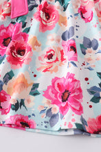 Pink I love Mommy floral ruffle dress