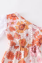 Floral print ruffle girl jumpsuit