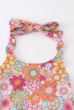 Floral print stripe girl bell pant set - ARIA KIDS