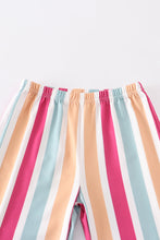 Floral print stripe girl bell pant set - ARIA KIDS