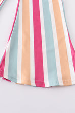 Floral print stripe girl bell pant set - ARIA KIDS