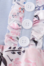 Blue ruffle buttons girl baby bubble