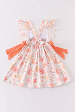 Orange floral print ruffle mama's girl dress - ARIA KIDS