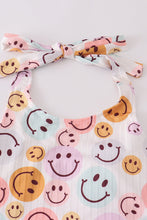 Smile print stripe girl set