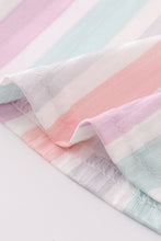 Smile print stripe girl set