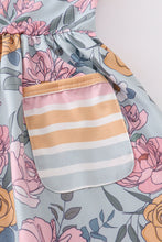 Floral print ruffle pocket dress