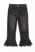 Black tassel denim jeans - ARIA KIDS