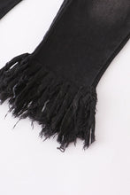 Black tassel denim jeans - ARIA KIDS