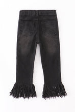 Black tassel denim jeans - ARIA KIDS