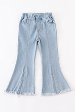 Blue open front girl denim jeans - ARIA KIDS
