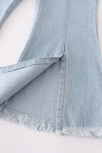 Blue open front girl denim jeans - ARIA KIDS