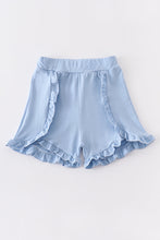 Blue ruffle girl shorts - ARIA KIDS