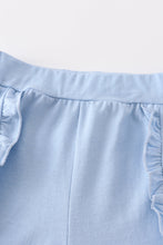 Blue ruffle girl shorts - ARIA KIDS