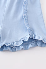 Blue ruffle girl shorts - ARIA KIDS