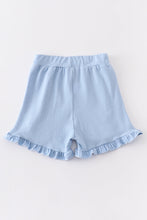 Blue ruffle girl shorts - ARIA KIDS