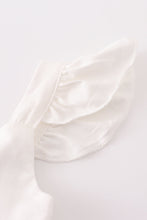 White flutter trim tiered dress - ARIA KIDS
