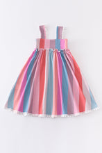 Rainbow stripe ruffle strap girl dress - ARIA KIDS