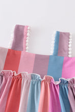 Rainbow stripe ruffle strap girl dress - ARIA KIDS