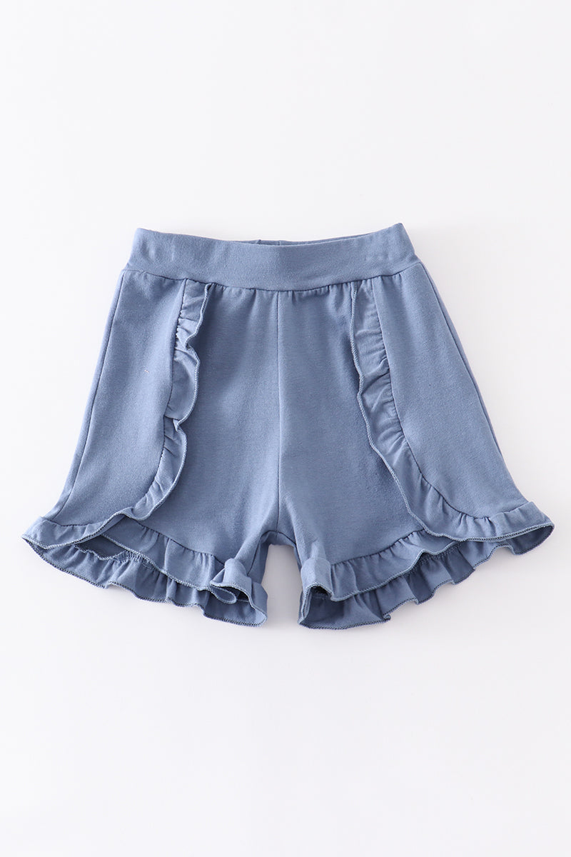 Navy ruffle girl shorts - ARIA KIDS