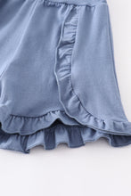 Navy ruffle girl shorts - ARIA KIDS