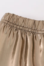 Gold metallic bike legging