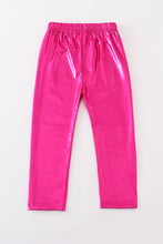 Magenta metallic bike girl pants - ARIA KIDS