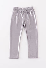 Silver metallic bike legging