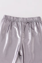 Silver metallic bike legging