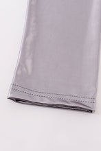 Silver metallic bike legging