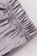 Silver metallic bike legging
