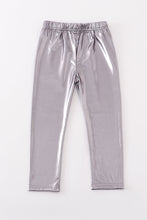 Silver metallic bike legging
