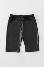 Black metallic bike shorts