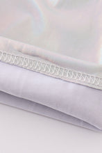 Silver metallic bike legging