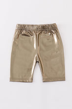 Gold metallic bike shorts - ARIA KIDS