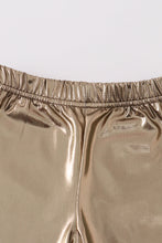 Gold metallic bike shorts - ARIA KIDS
