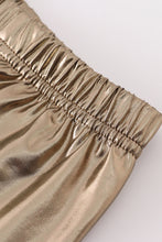 Gold metallic bike shorts - ARIA KIDS