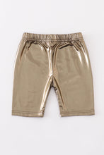 Gold metallic bike shorts - ARIA KIDS
