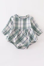 Green plaid ruffle baby girl bubble - ARIA KIDS