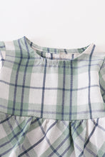 Green plaid ruffle baby girl bubble - ARIA KIDS