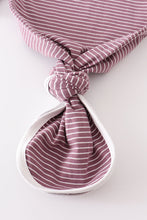 Purple stripe ruffle baby 2pc gown