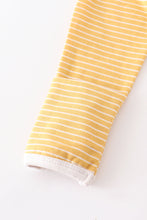 Mustard stripe ruffle baby 2pc gown - ARIA KIDS