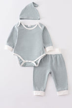Green stripe baby 3pc set