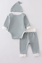 Green stripe baby 3pc set