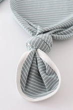 Green stripe 2pc baby gown