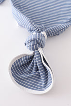 Blue stripe 2pc baby gown