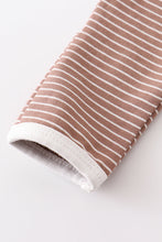 Maroon stripe 2pc baby gown