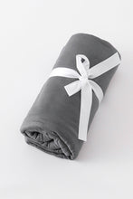 Charcoal baby bamboo swaddle blanket - ARIA KIDS