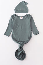 Turquoise bamboo baby 2pc gown - ARIA KIDS