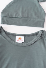Turquoise bamboo baby 2pc gown - ARIA KIDS