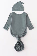 Turquoise bamboo baby 2pc gown - ARIA KIDS